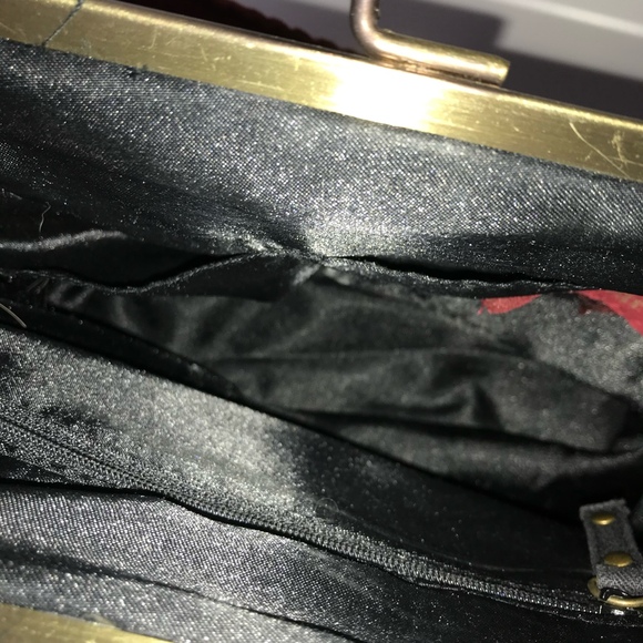 Loungefly Vintage Unique 1990s Roses & Skull & Metallic Goth Gold Skulls EUC - Picture 7 of 9